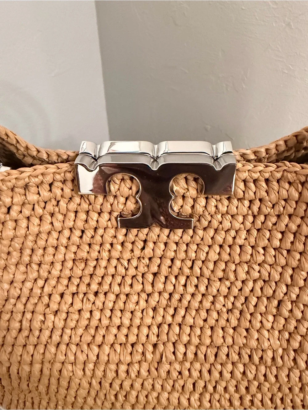 Tory Burch Eleanor Straw Satchel in Honeycomb
